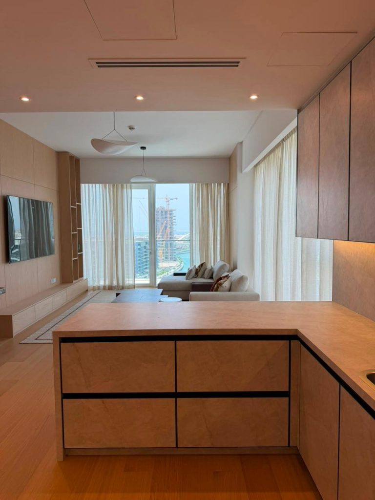 Projects We Have Done 42 Marble-cladded kitchen doors at Canal Front CF09A by ASM Interiors Dubai