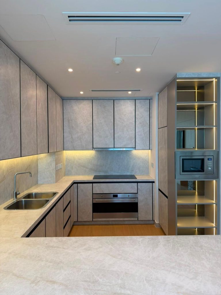 Projects We Have Done 25 Luxury marble-cladded kitchen renovation at Canal Front CF09A by ASM Interiors Dubai