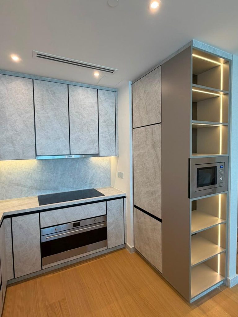 Projects We Have Done 32 Luxury marble-cladded kitchen renovation at Canal Front CF09A by ASM Interiors Dubai