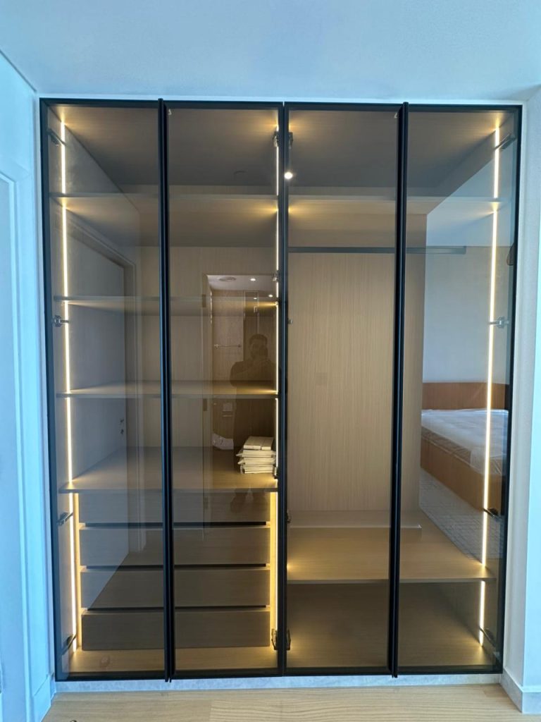 Custom wardrobe at Canal Front CF09A by ASM Interiors Dubai
