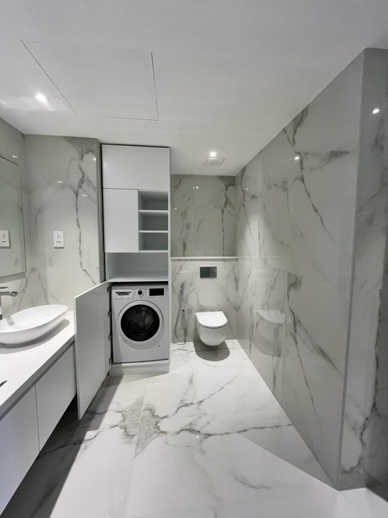 Bathroom renovation at Palm Jumeirah Marina Residence 6 by ASM Interiors