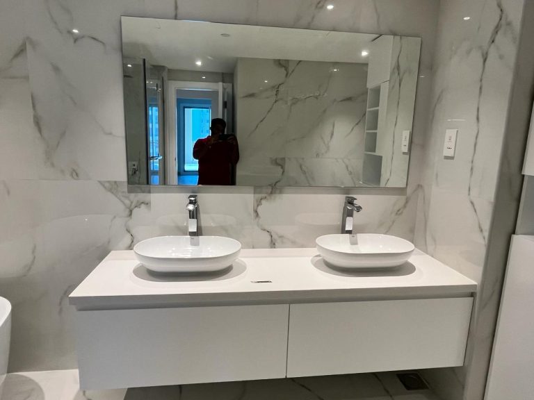 Custom vanity at Palm Jumeirah Marina Residence 6 by ASM Interiors Dubai