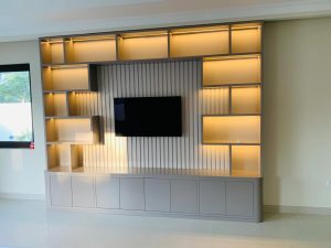 Renovation & Joinery Guides Dubai 6 TV wall with storage cabinetry by ASM Interiors Dubai
