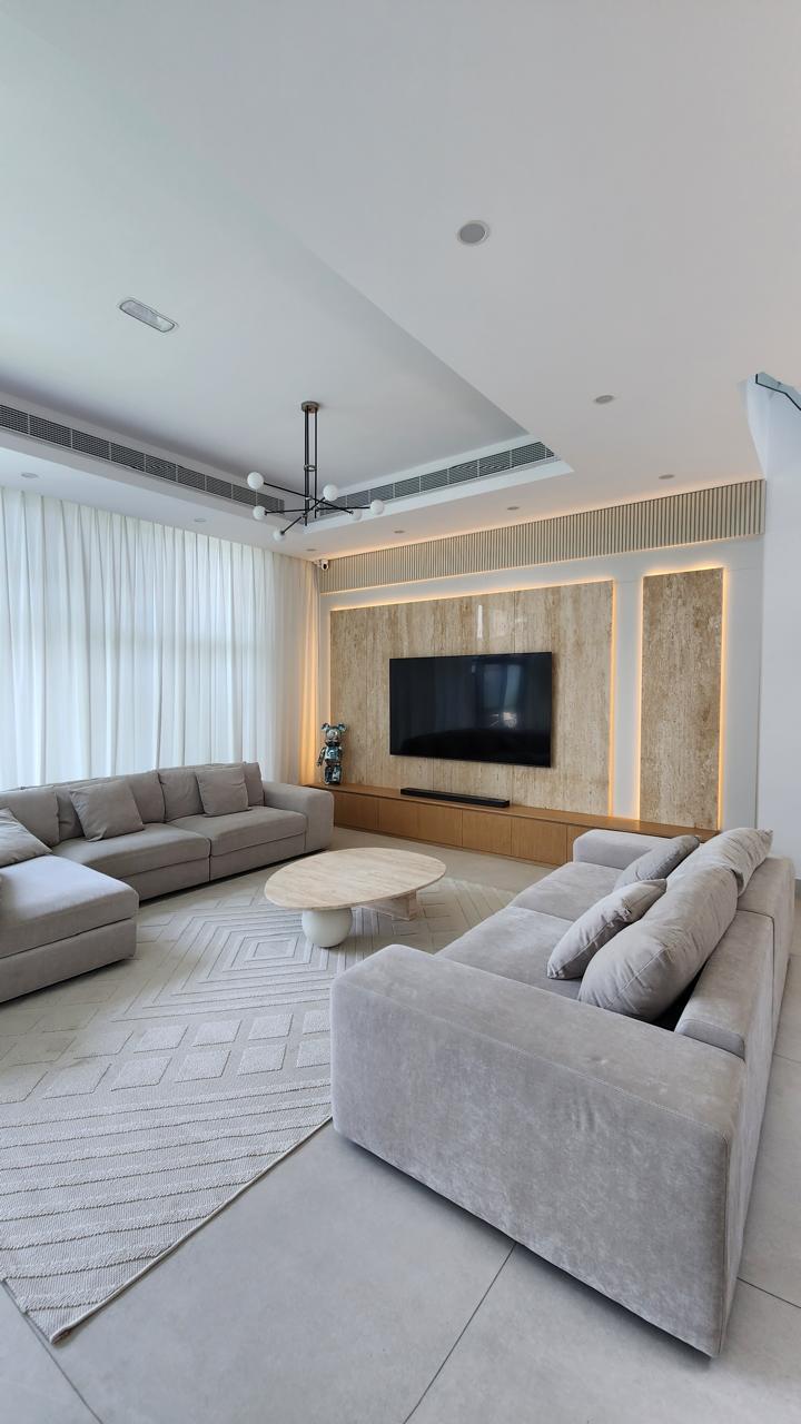 Media wall design by ASM Interiors Dubai