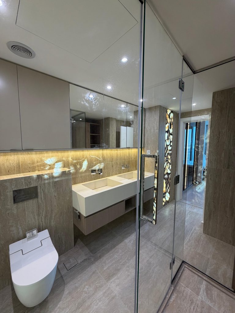 Projects We Have Done 38 Double vanity bathroom renovation completed by ASM Interiors at Canal Front CF09A, Dubai