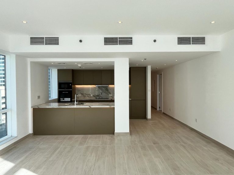Projects We Have Done 71 Open-plan kitchen and living area at Al Majara 2 Dubai Marina by ASM Interiors