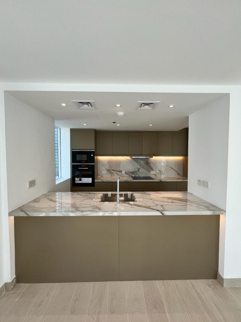 Projects We Have Done 68 Kitchen cabinetry and backsplash at Al Majara 2 Dubai Marina by ASM Interiors